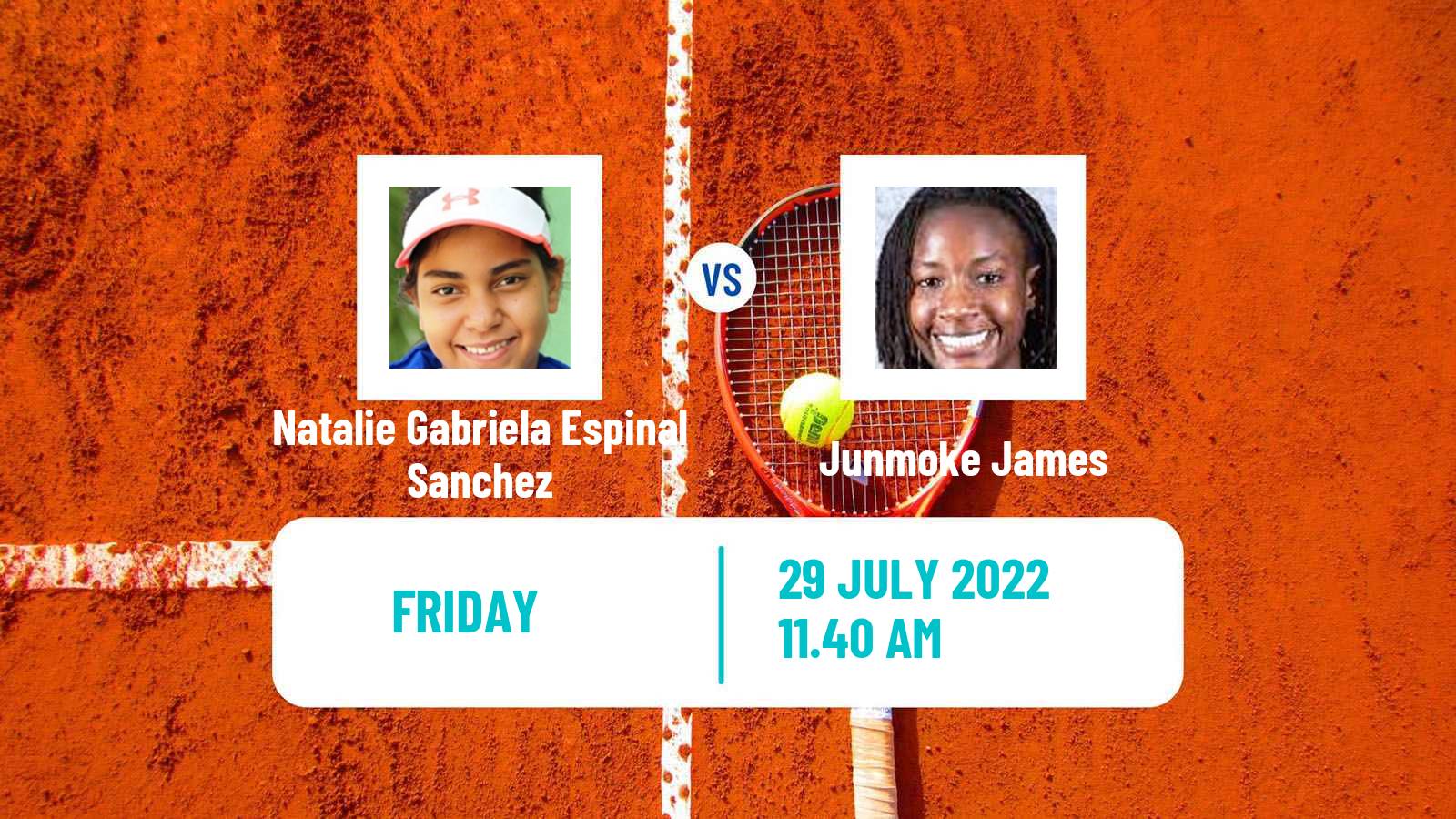 Tennis WTA Billie Jean King Cup Group II Natalie Gabriela Espinal Sanchez - Junmoke James