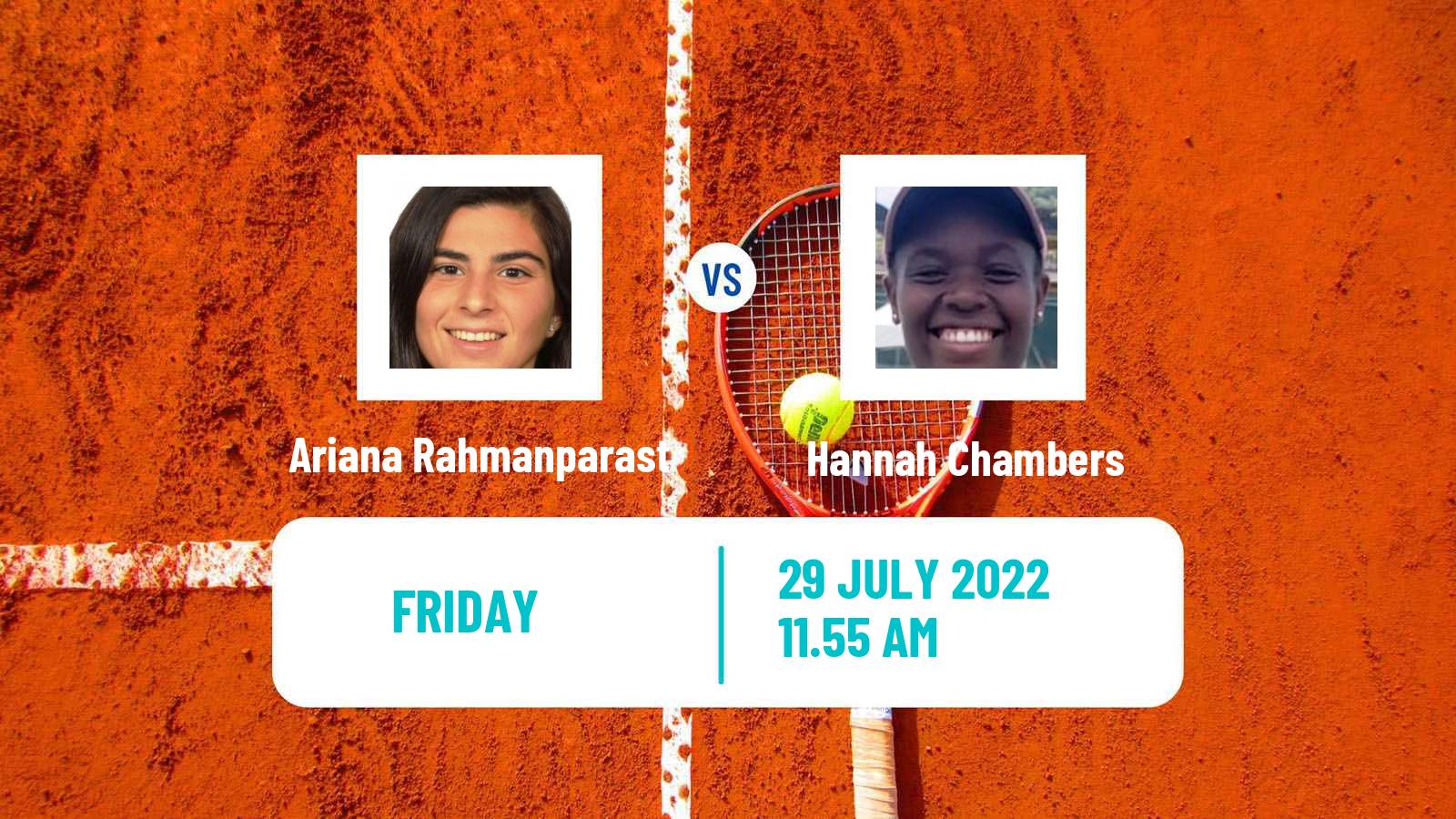 Tennis WTA Billie Jean King Cup Group II Ariana Rahmanparast - Hannah Chambers