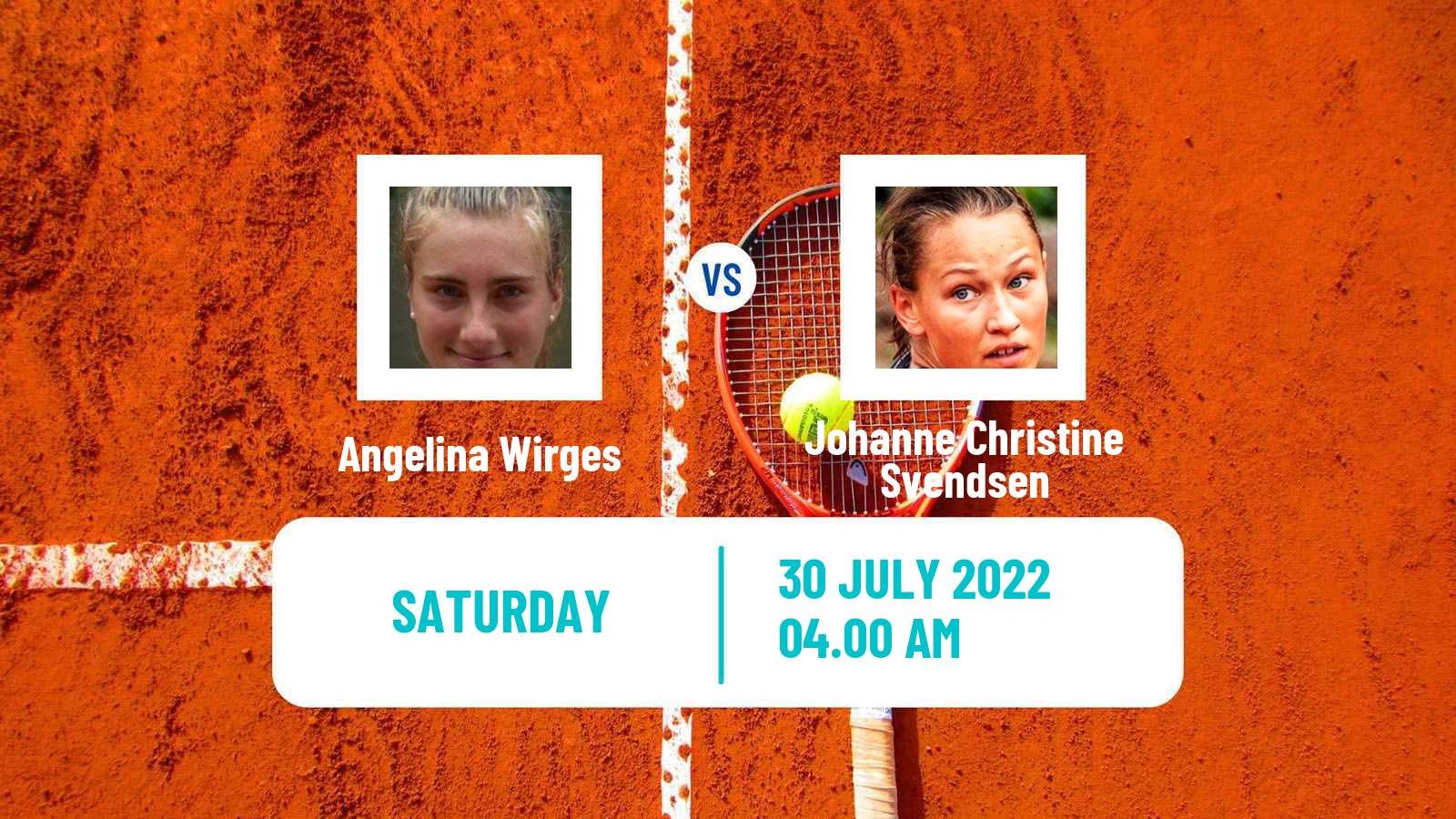 Tennis ITF Tournaments Angelina Wirges - Johanne Christine Svendsen