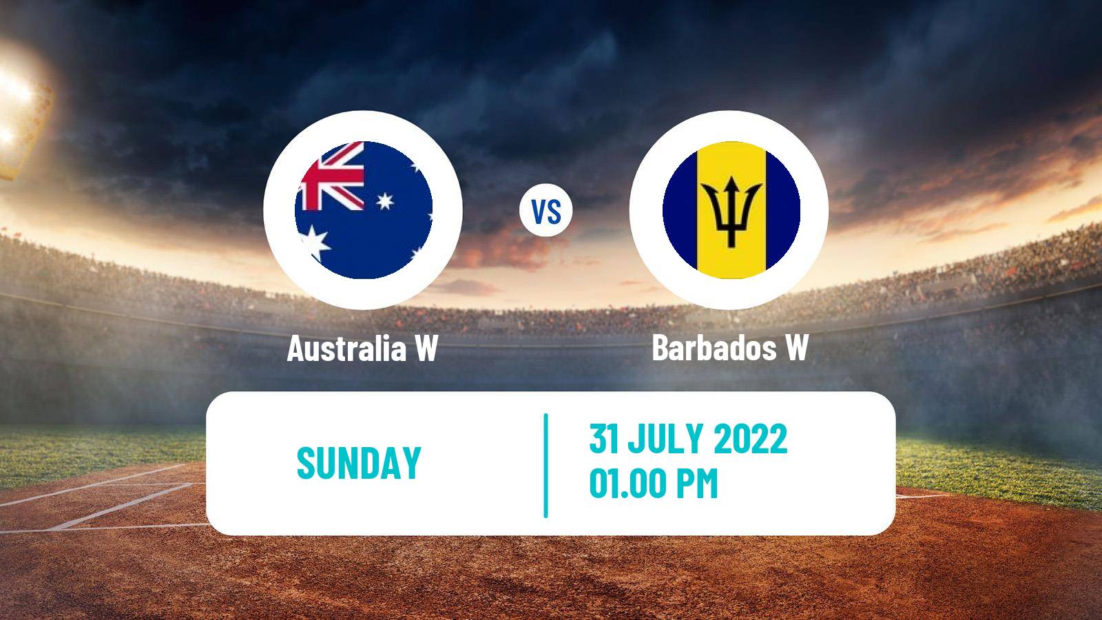 Cricket Commonwealth Games Cricket Women Australia W - Barbados W