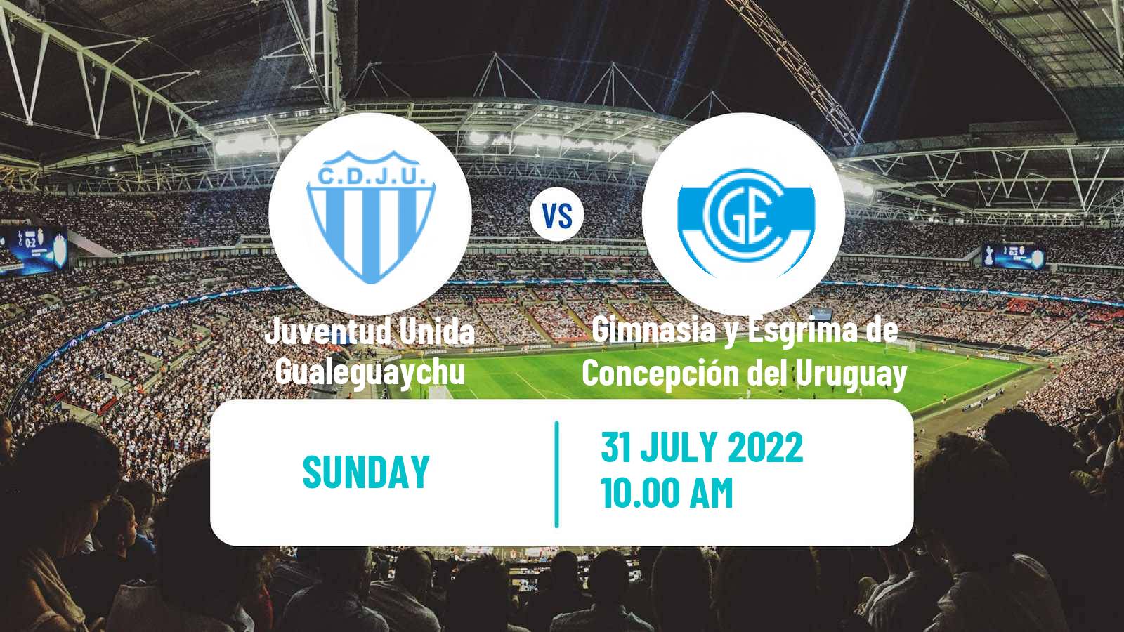 Soccer Argentinian Torneo Federal Juventud Unida Gualeguaychu - Gimnasia y Esgrima de Concepción del Uruguay