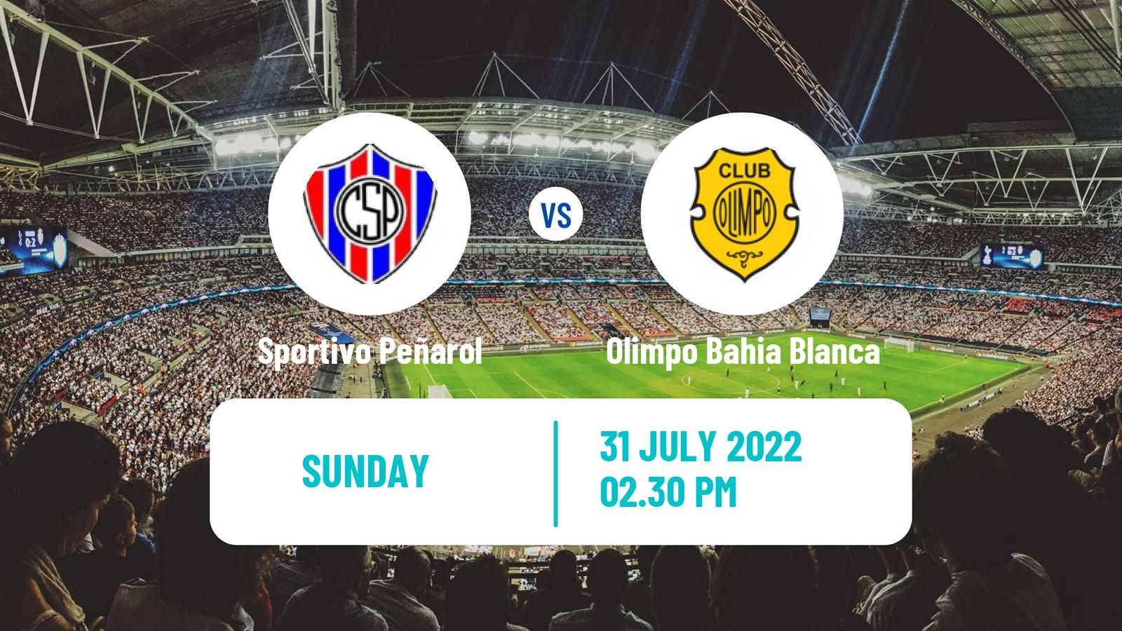 Soccer Argentinian Torneo Federal Sportivo Peñarol - Olimpo Bahia Blanca