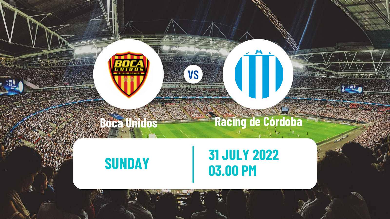 Soccer Argentinian Torneo Federal Boca Unidos - Racing de Córdoba