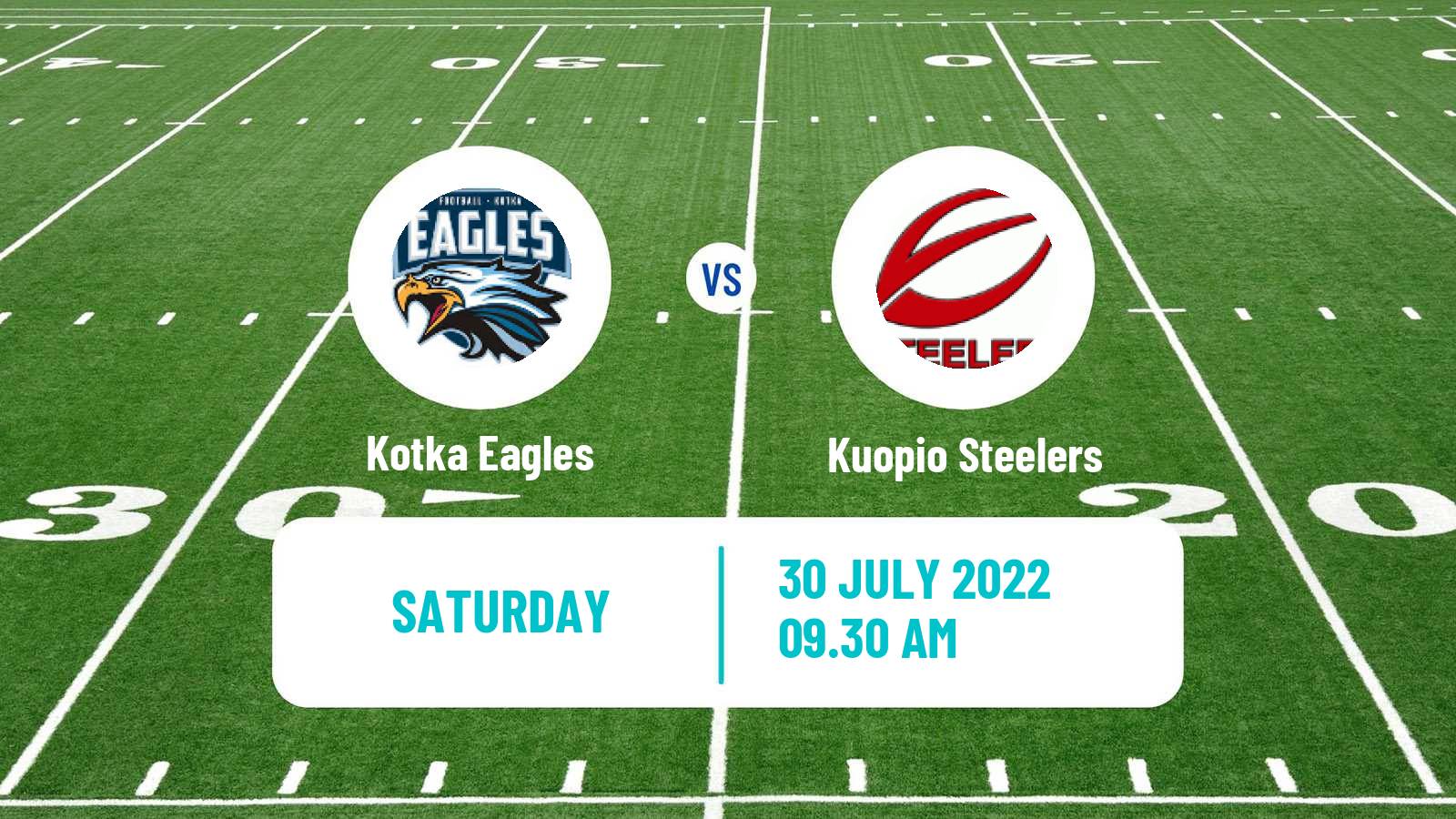 American football Finnish Vaahteraliiga Kotka Eagles - Kuopio Steelers