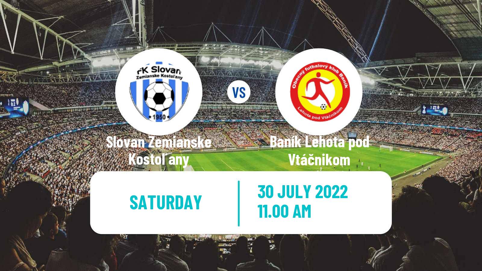 Soccer Slovak Cup Slovan Zemianske Kostoľany - Baník Lehota pod Vtáčnikom