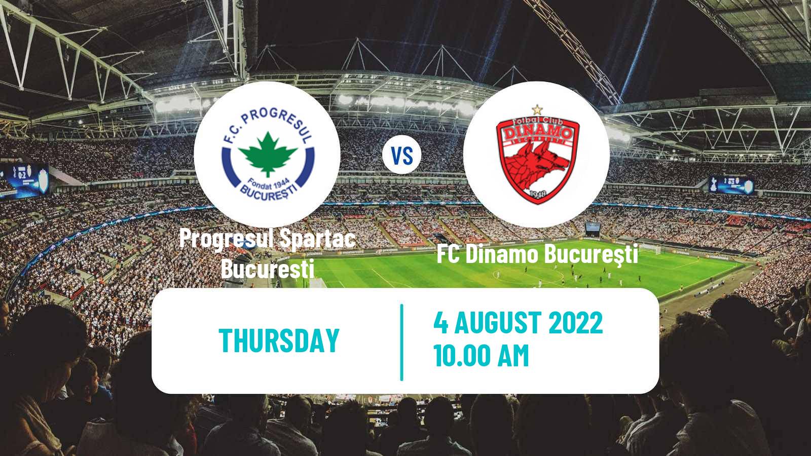 Soccer Romanian Division 2 Progresul Spartac Bucuresti - FC Dinamo Bucureşti