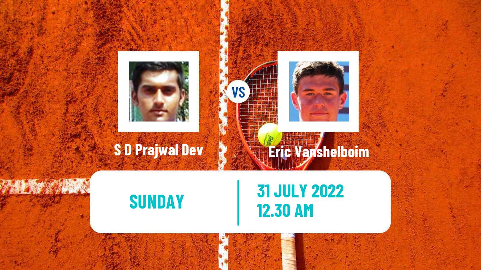 Tennis ITF Tournaments S D Prajwal Dev - Eric Vanshelboim