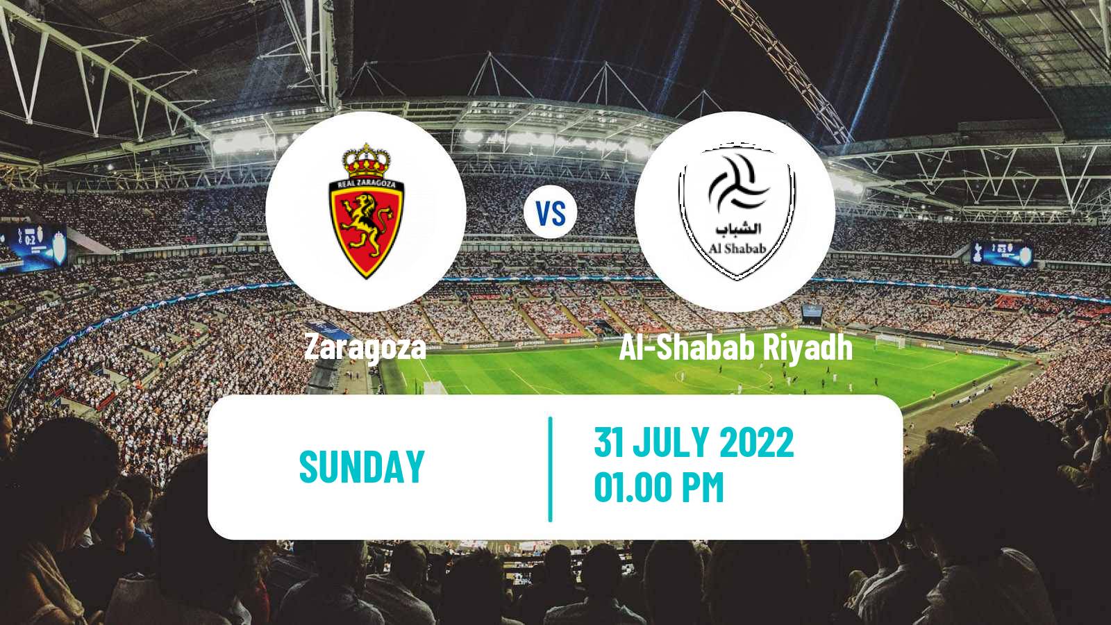 Soccer Club Friendly Zaragoza - Al-Shabab Riyadh