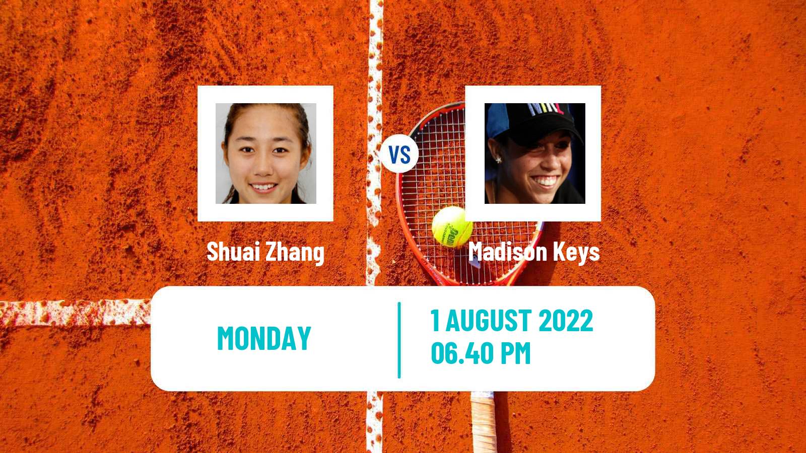 Tennis WTA San Jose Shuai Zhang - Madison Keys