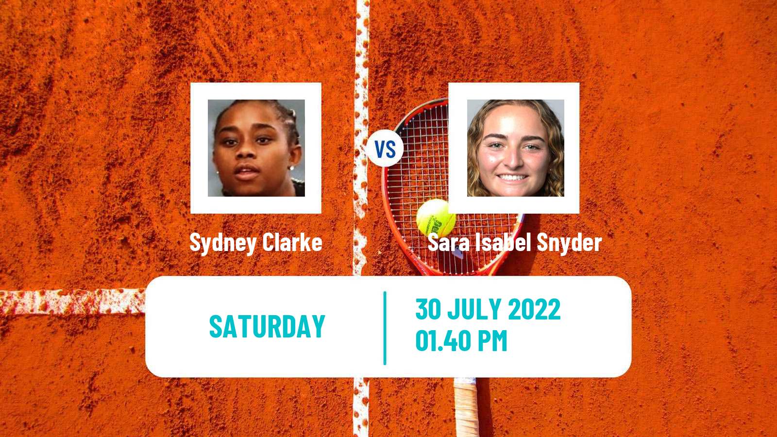 Tennis WTA Billie Jean King Cup Group II Sydney Clarke - Sara Isabel Snyder