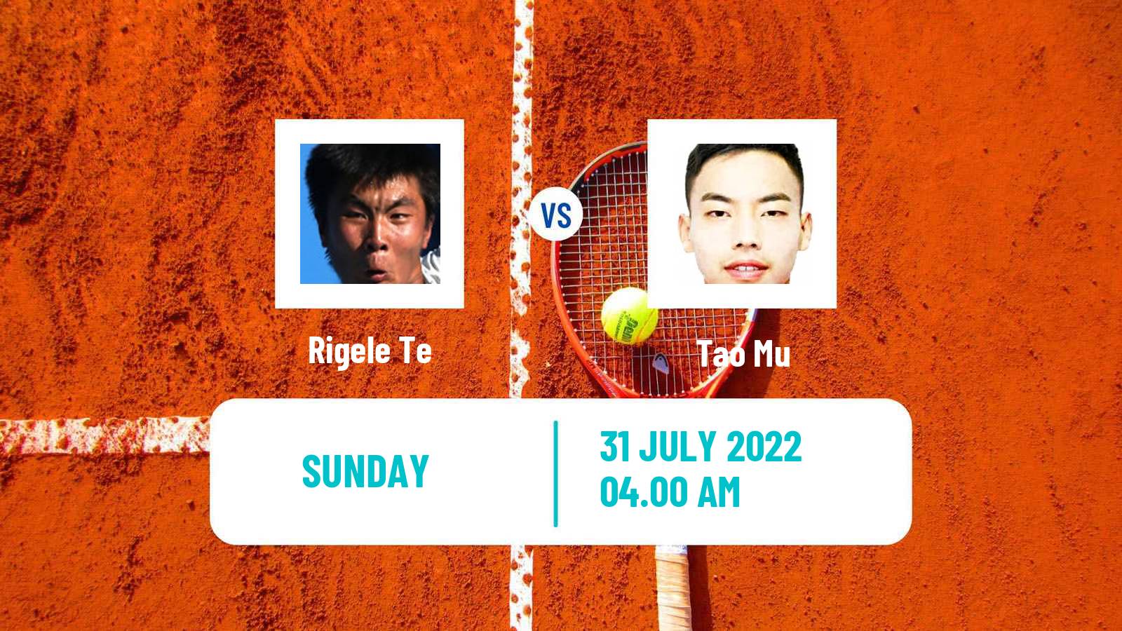 Tennis ITF Tournaments Rigele Te - Tao Mu