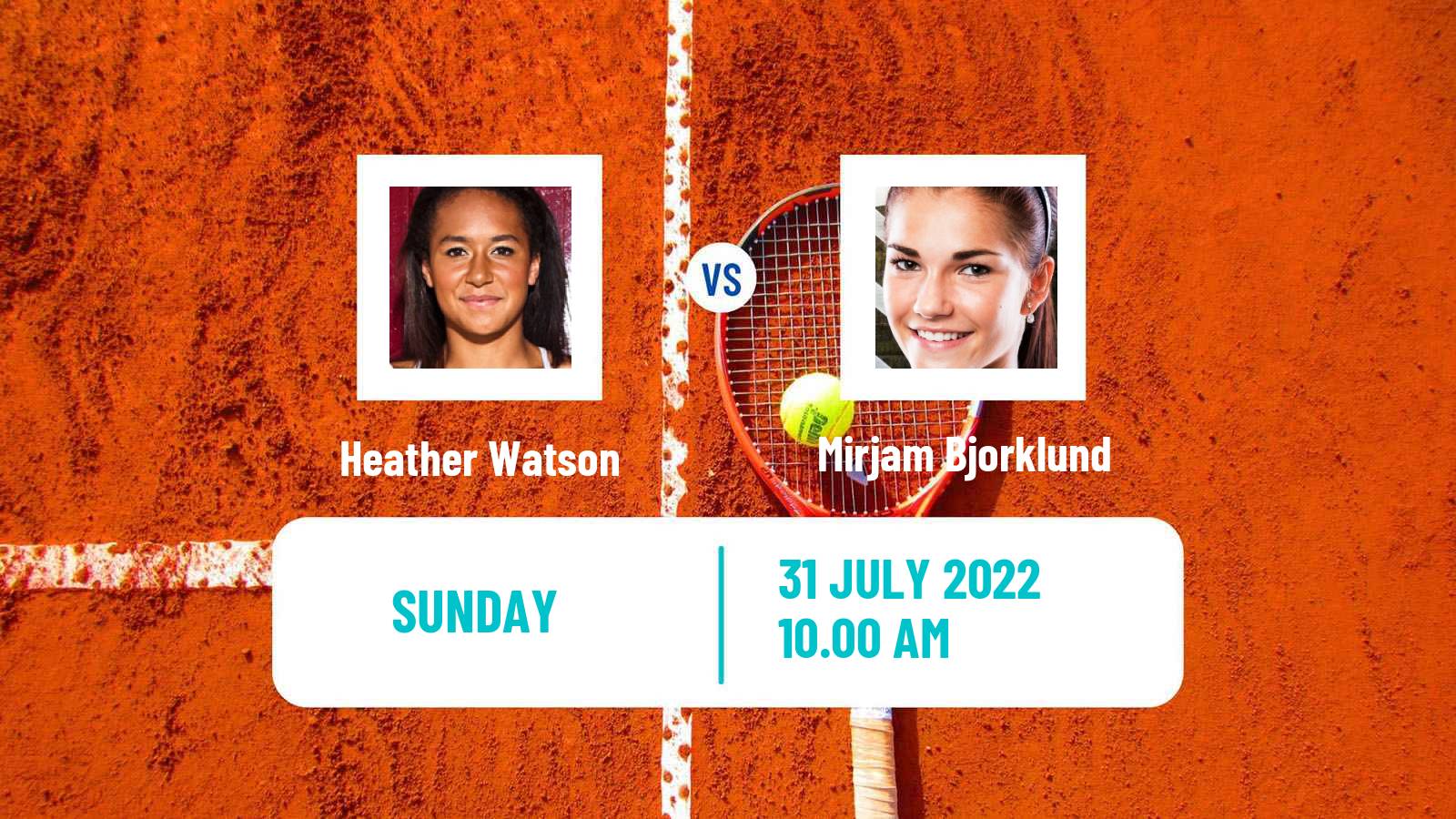 Tennis WTA Washington Heather Watson - Mirjam Bjorklund