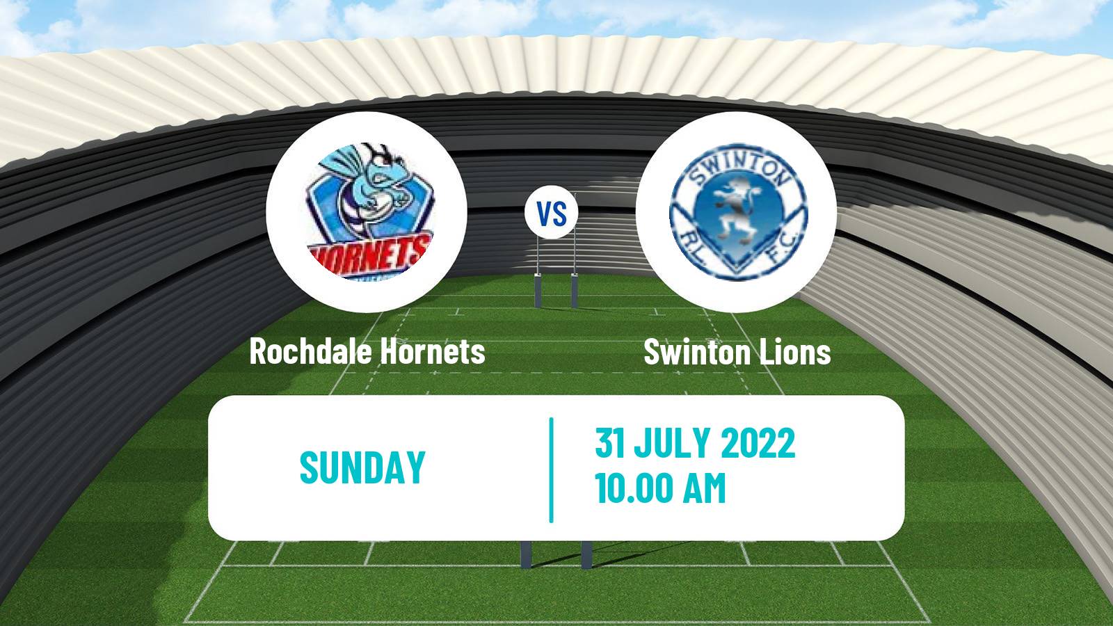 Rugby league English League 1 Rugby League Rochdale Hornets - Swinton Lions