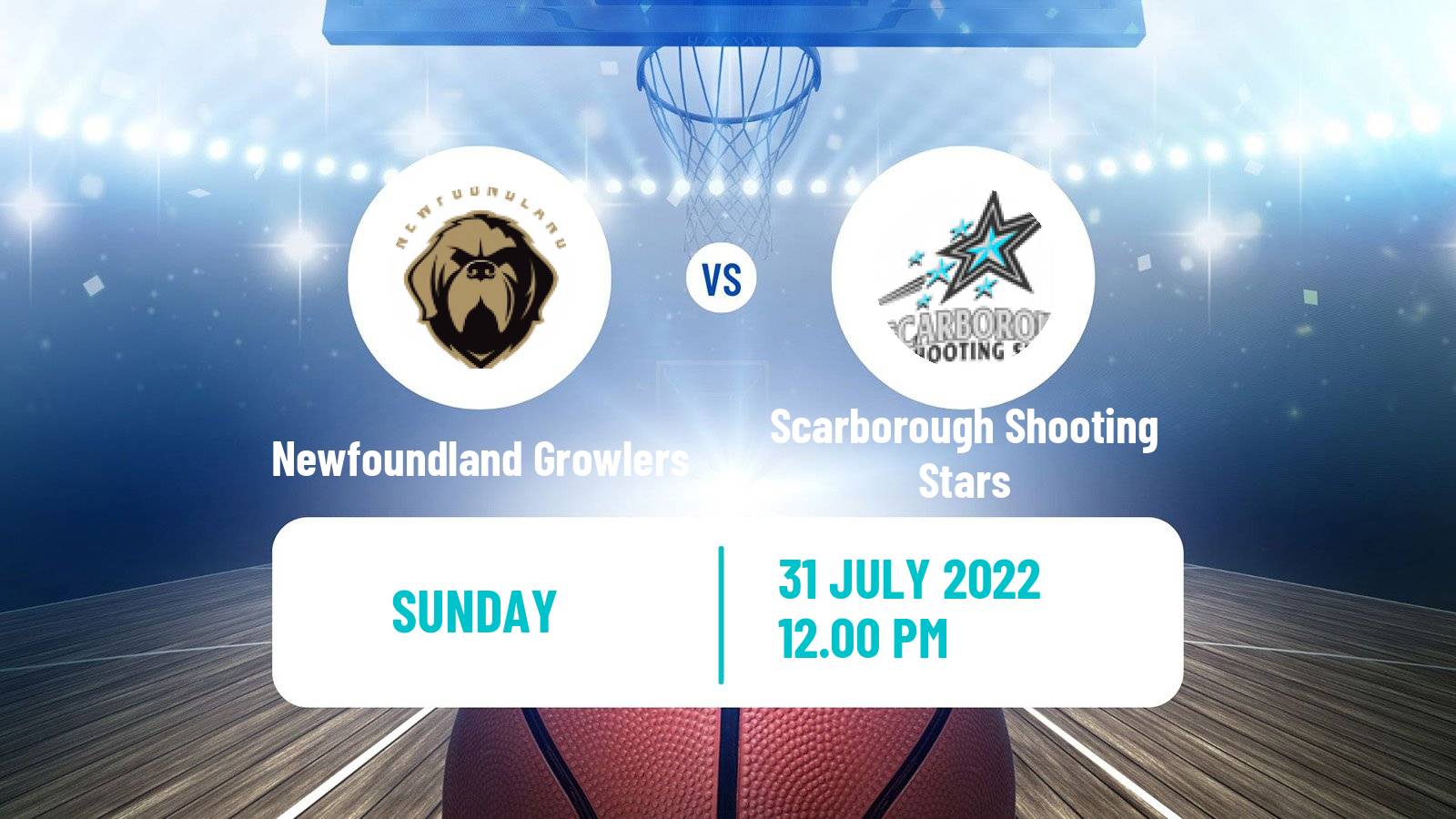 Basketball Canadian CEBL Newfoundland Growlers - Scarborough Shooting Stars