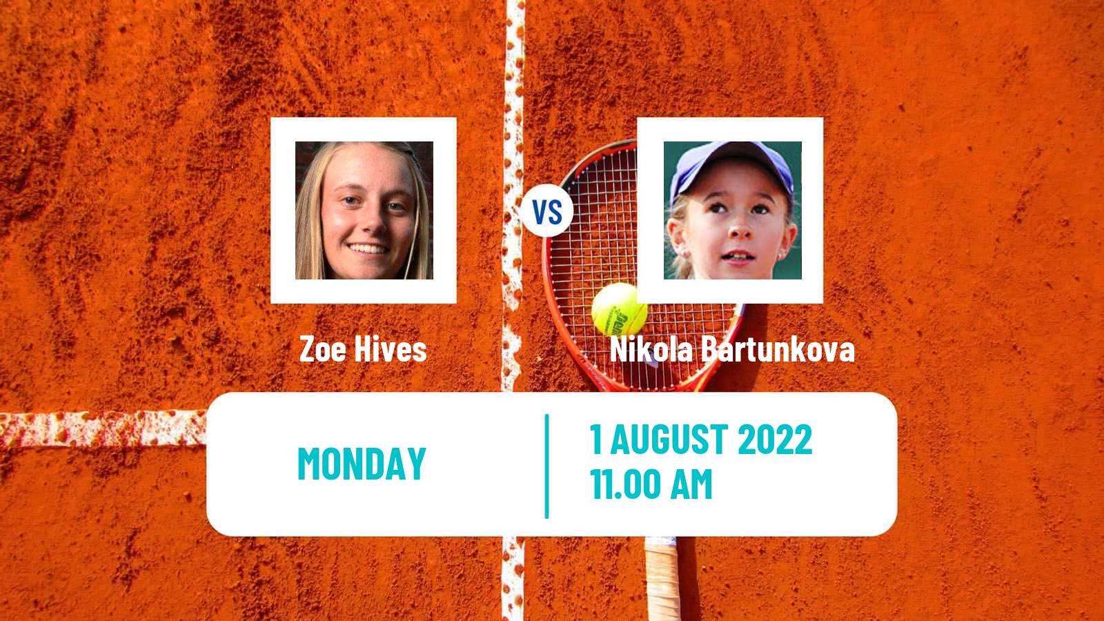 Tennis ITF Tournaments Zoe Hives - Nikola Bartunkova