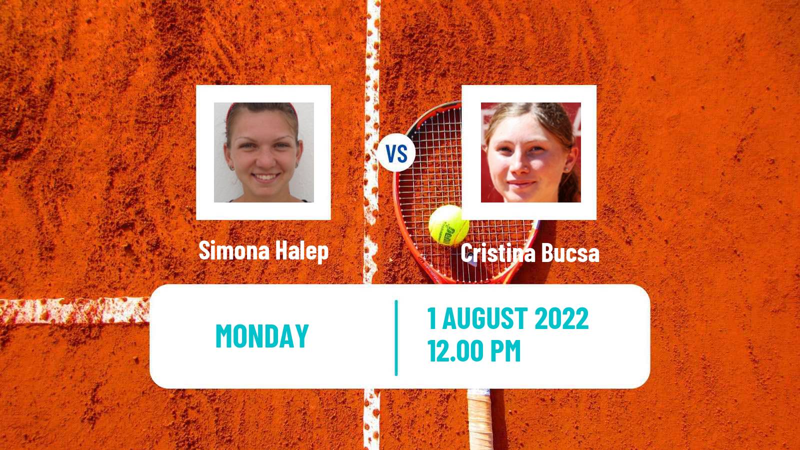 Tennis WTA Washington Simona Halep - Cristina Bucsa