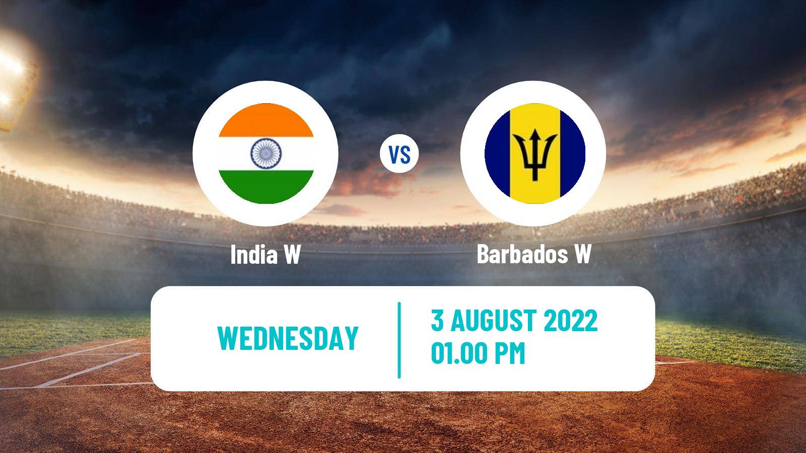 Cricket Commonwealth Games Cricket Women India W - Barbados W