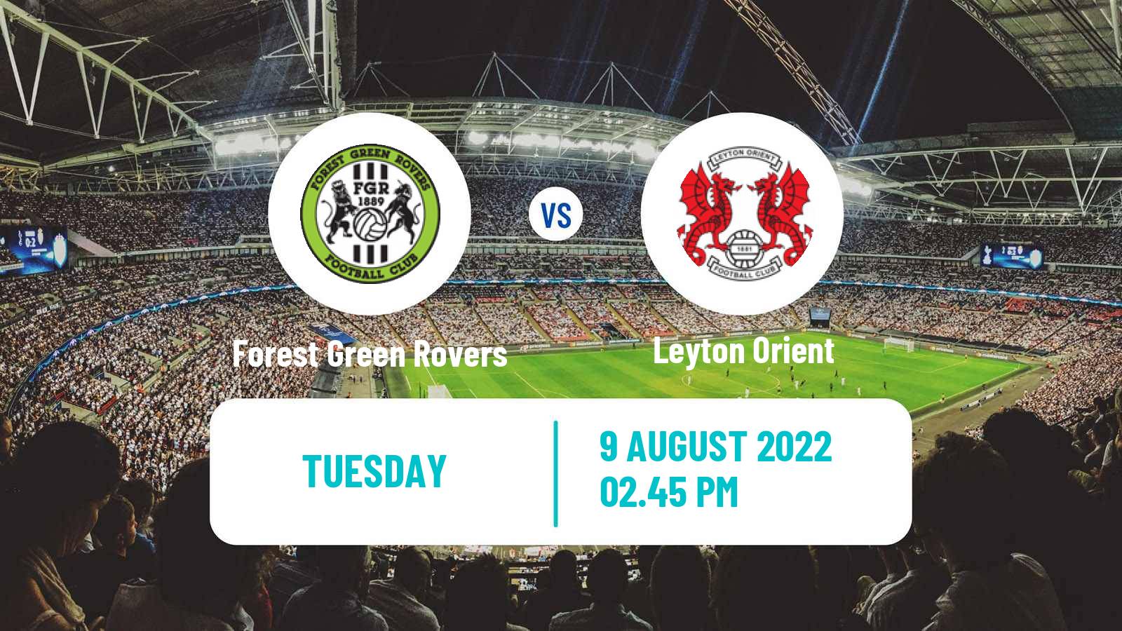Soccer English League Cup Forest Green Rovers - Leyton Orient