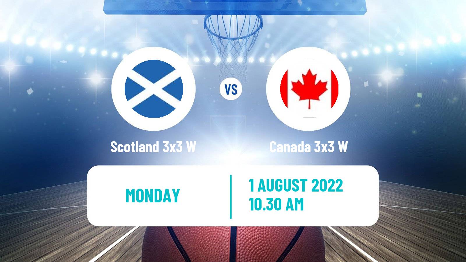 Basketball Commonwealth Games Basketball 3x3 Women Scotland 3x3 W - Canada 3x3 W