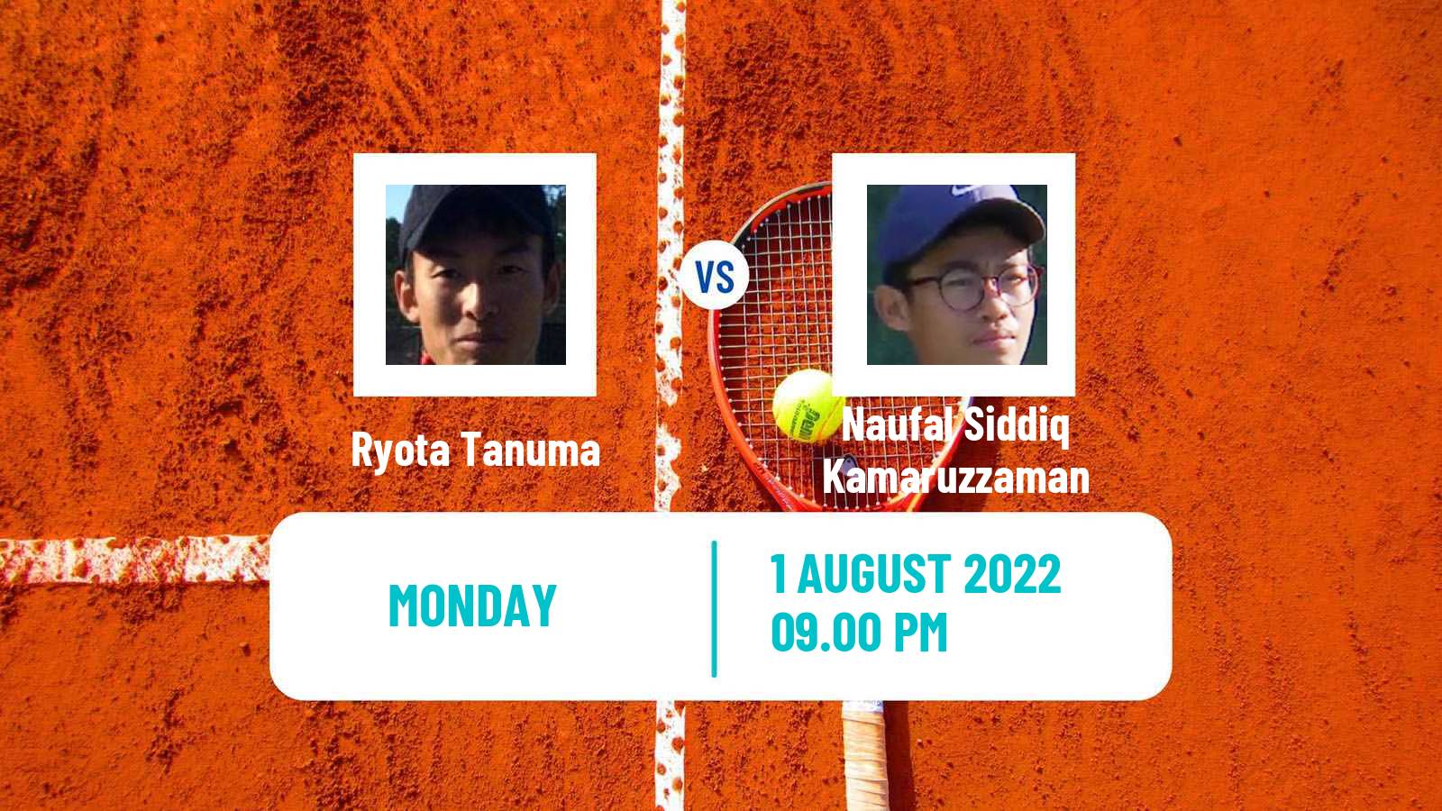 Tennis ITF Tournaments Ryota Tanuma - Naufal Siddiq Kamaruzzaman