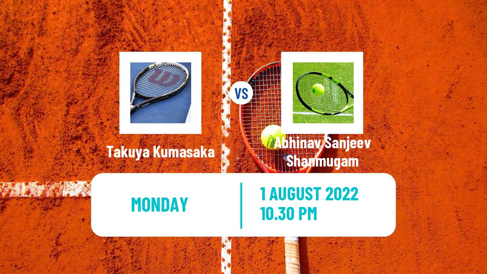 Tennis ITF Tournaments Takuya Kumasaka - Abhinav Sanjeev Shanmugam