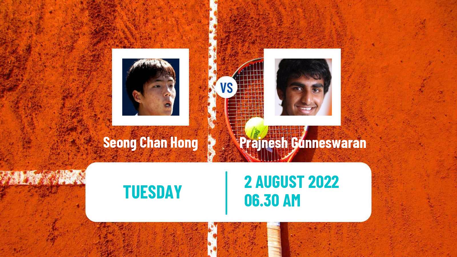 Tennis ITF Tournaments Seong Chan Hong - Prajnesh Gunneswaran