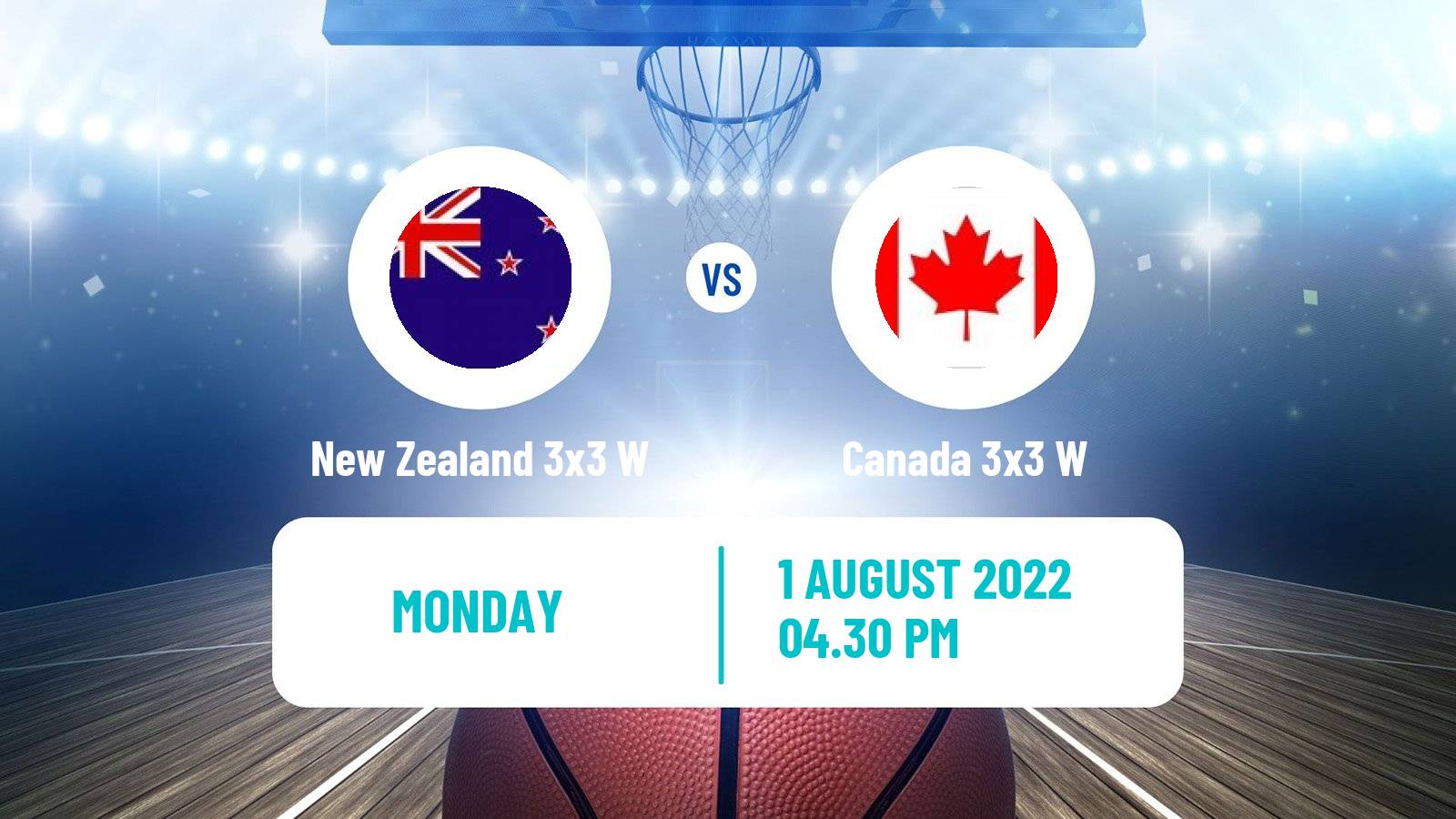 Basketball Commonwealth Games Basketball 3x3 Women New Zealand 3x3 W - Canada 3x3 W