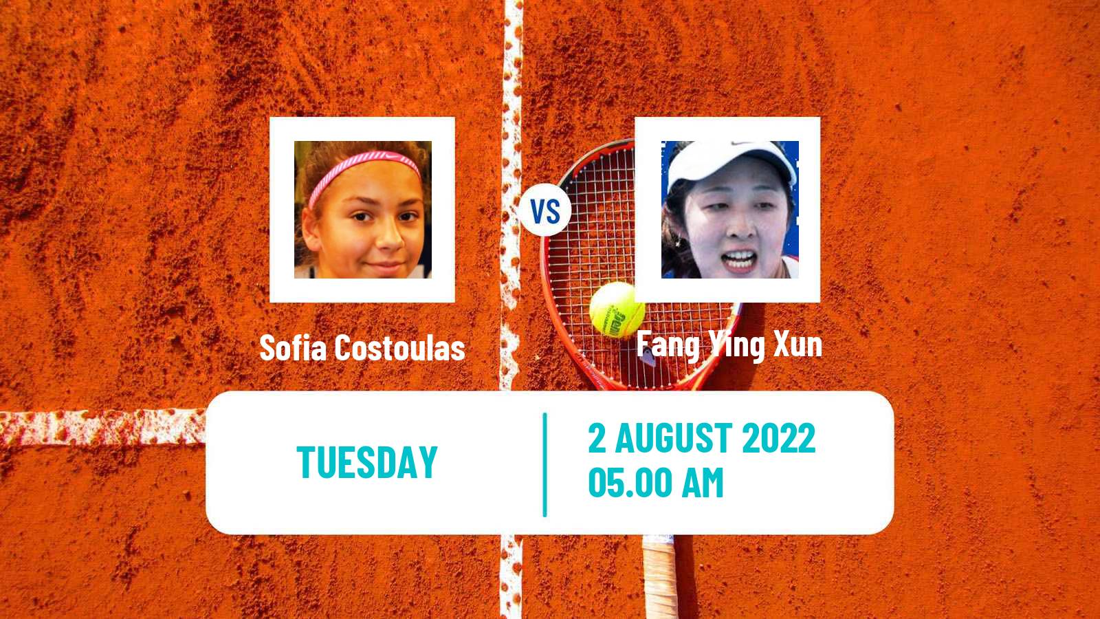 Tennis ITF Tournaments Sofia Costoulas - Fang Ying Xun