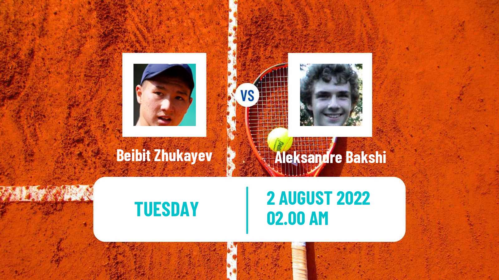 Tennis ITF Tournaments Beibit Zhukayev - Aleksandre Bakshi