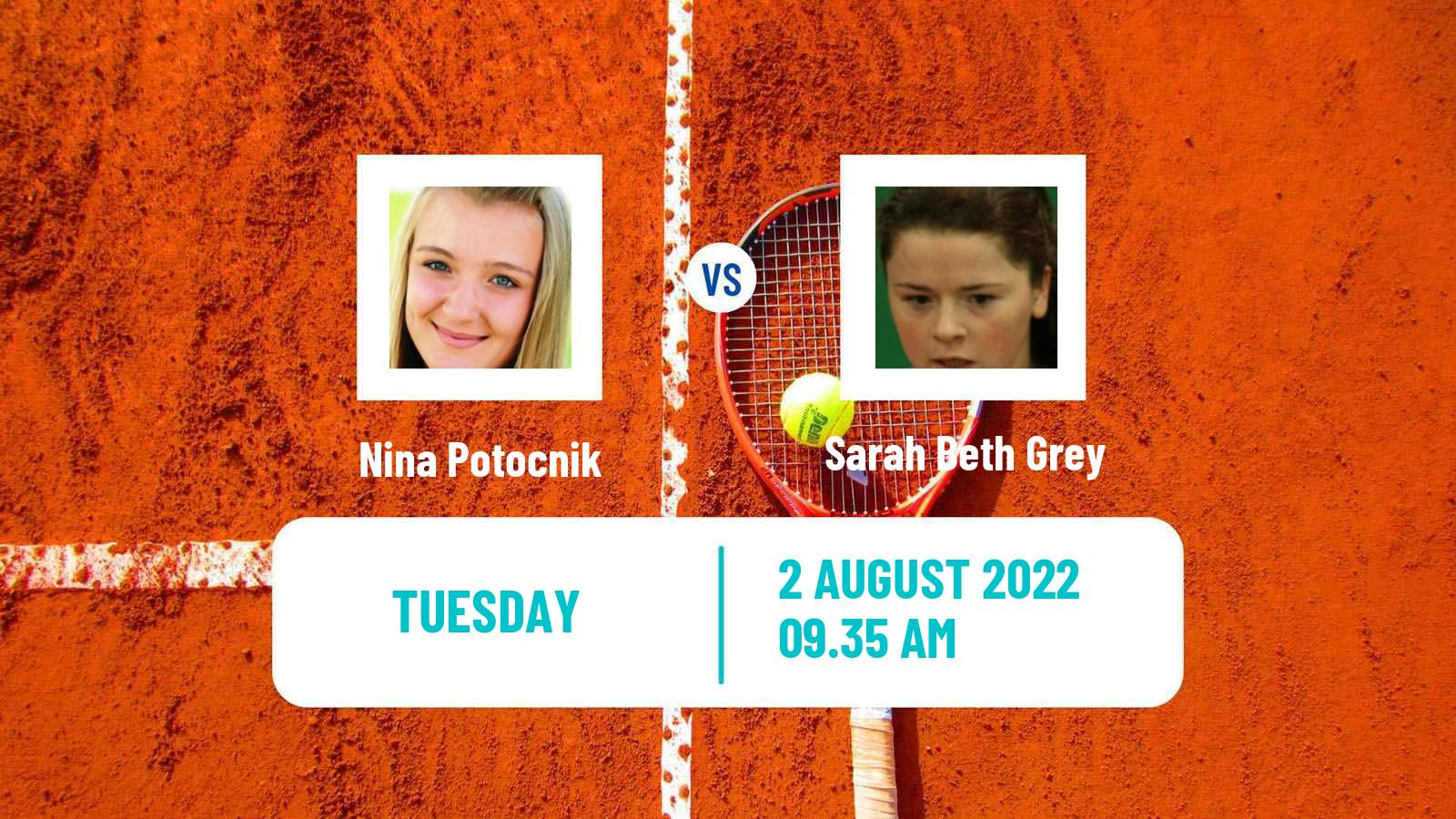 Tennis ITF Tournaments Nina Potocnik - Sarah Beth Grey