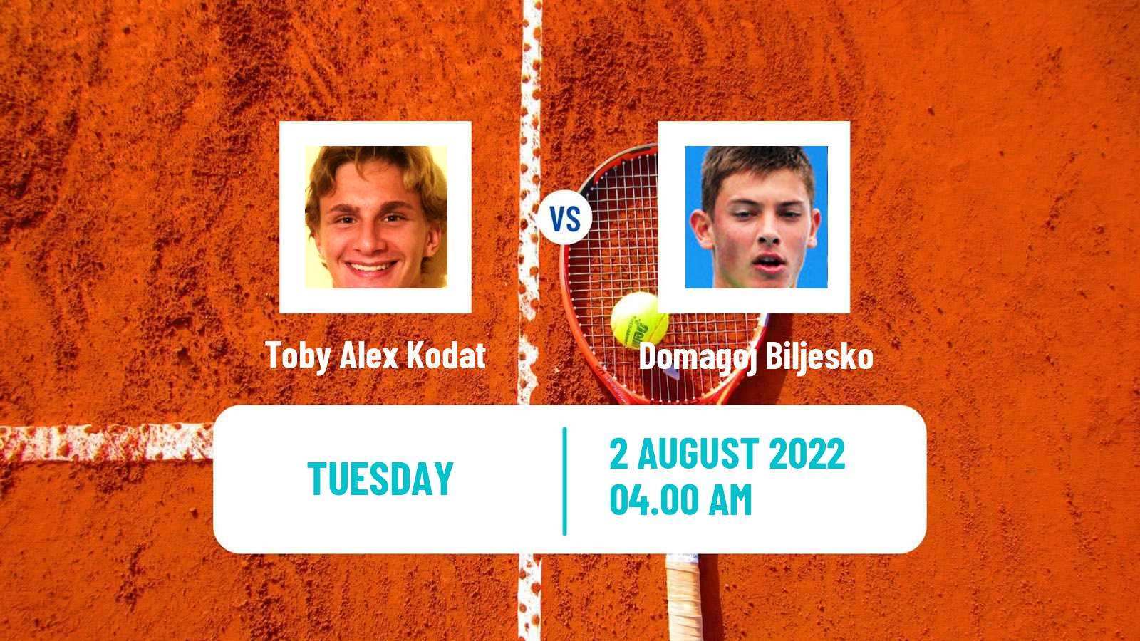 Tennis ITF Tournaments Toby Alex Kodat - Domagoj Biljesko