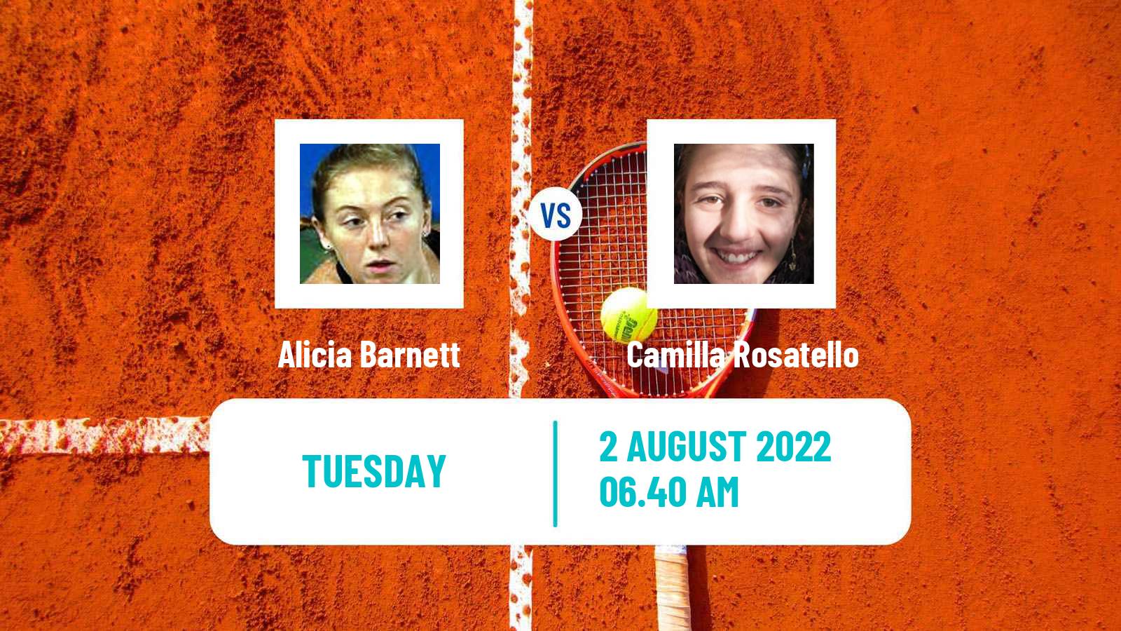 Tennis ITF Tournaments Alicia Barnett - Camilla Rosatello