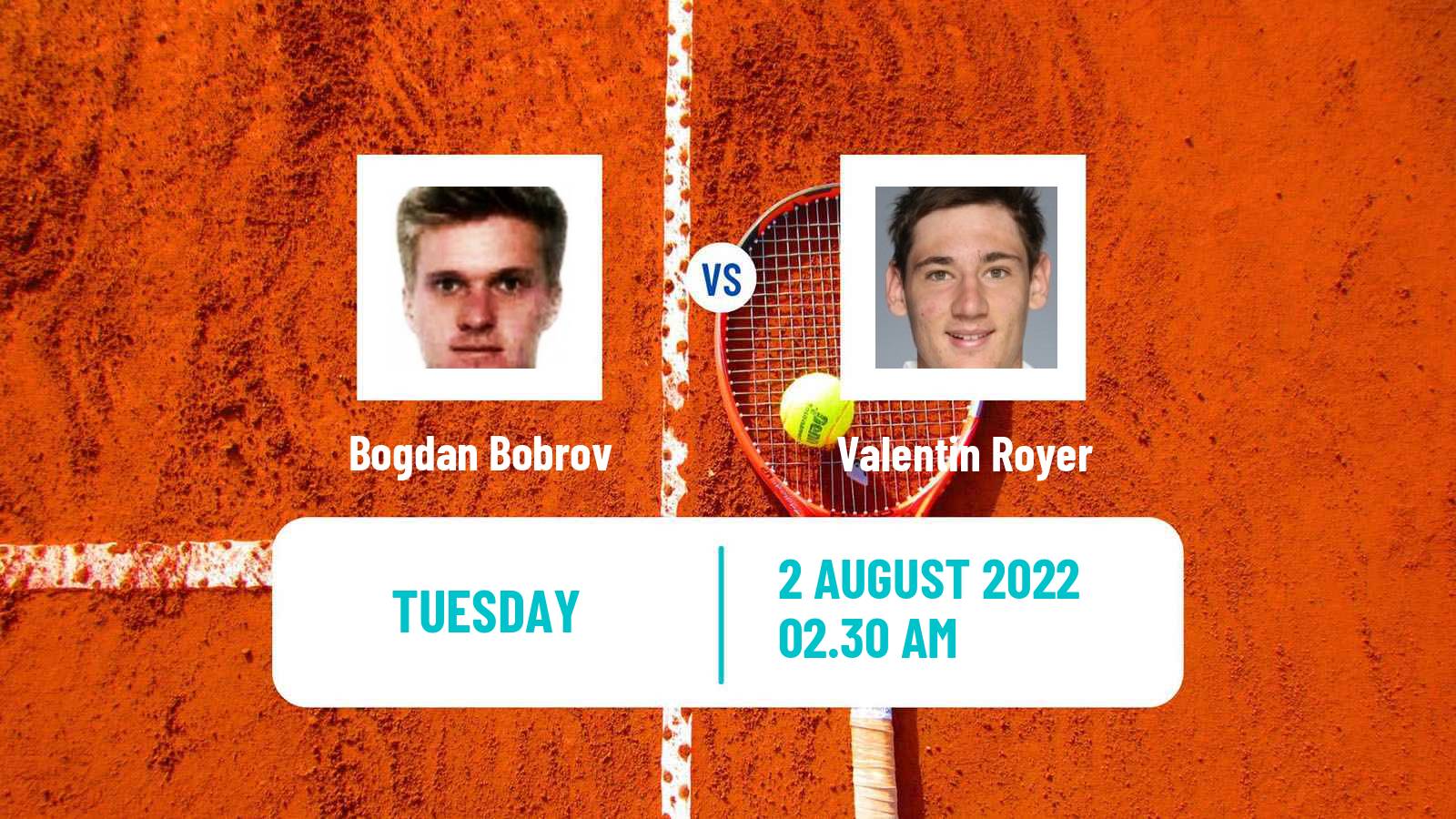 Tennis ITF Tournaments Bogdan Bobrov - Valentin Royer