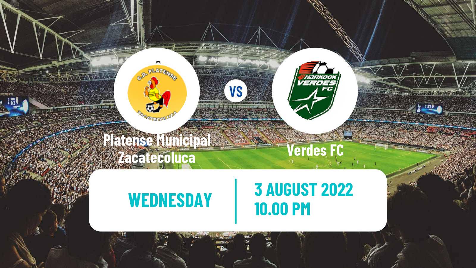 Soccer CONCACAF League Platense Municipal Zacatecoluca - Verdes