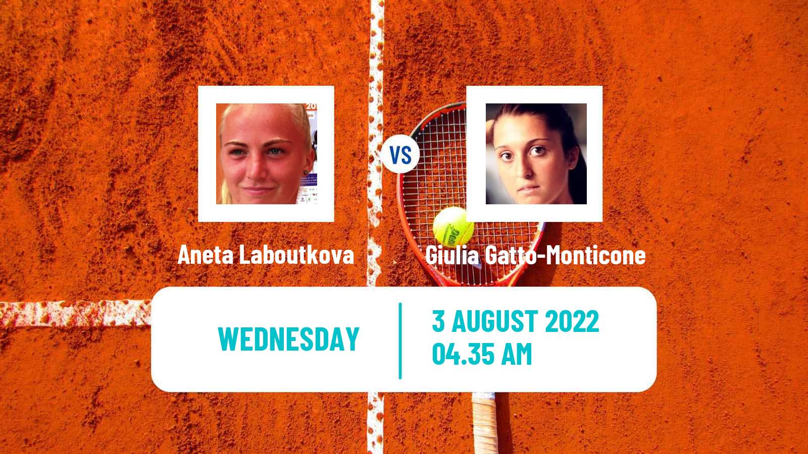 Tennis ITF Tournaments Aneta Laboutkova - Giulia Gatto-Monticone