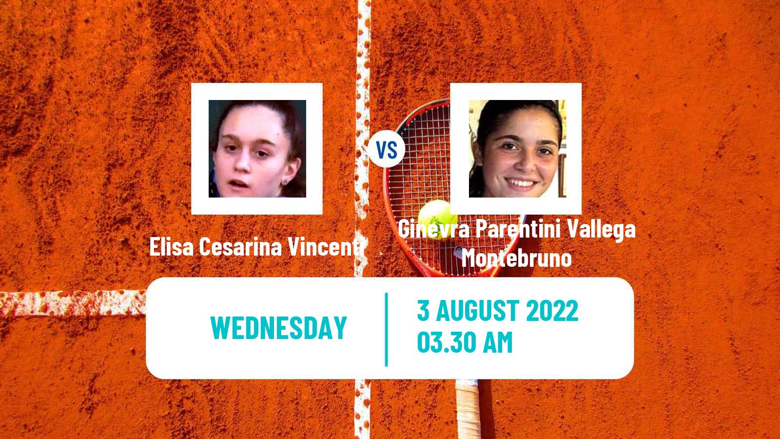 Tennis ITF Tournaments Elisa Cesarina Vincenti - Ginevra Parentini Vallega Montebruno