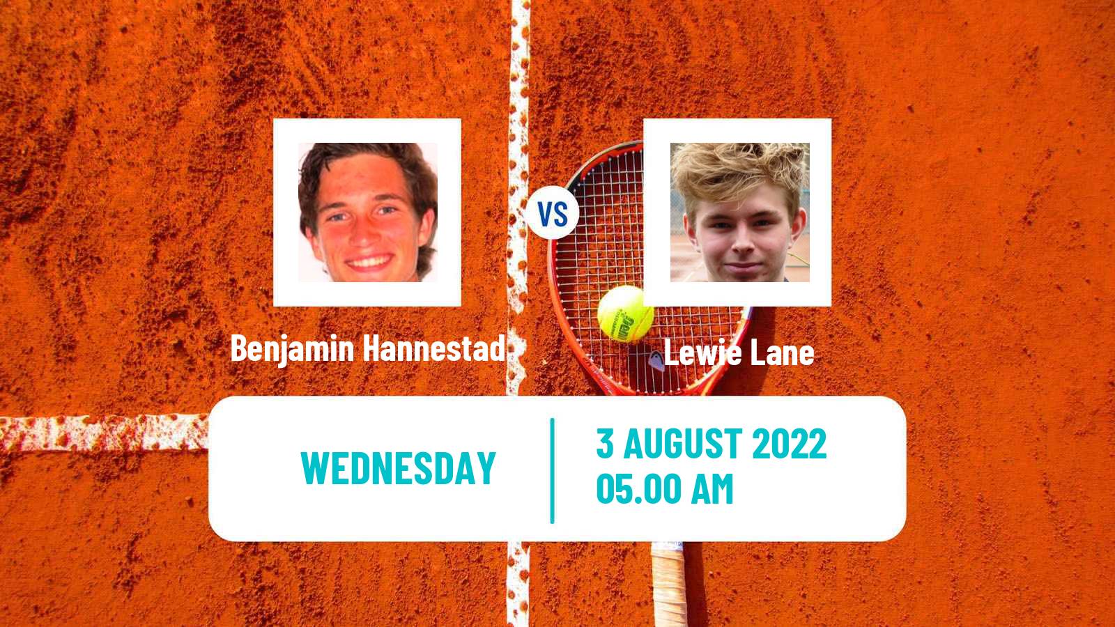 Tennis ITF Tournaments Benjamin Hannestad - Lewie Lane