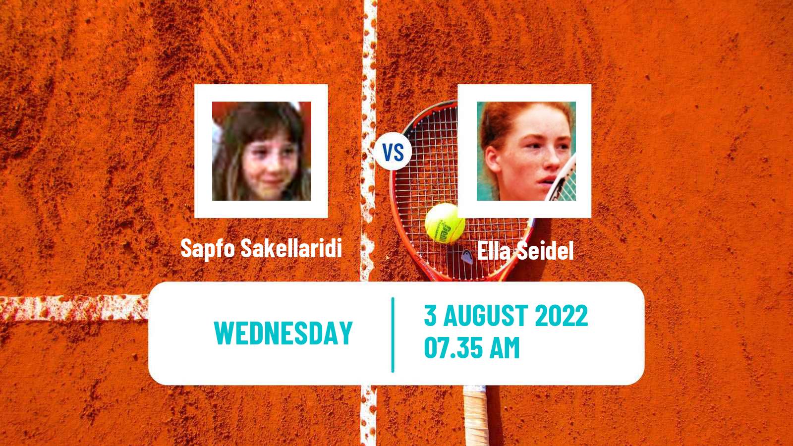 Tennis ITF Tournaments Sapfo Sakellaridi - Ella Seidel