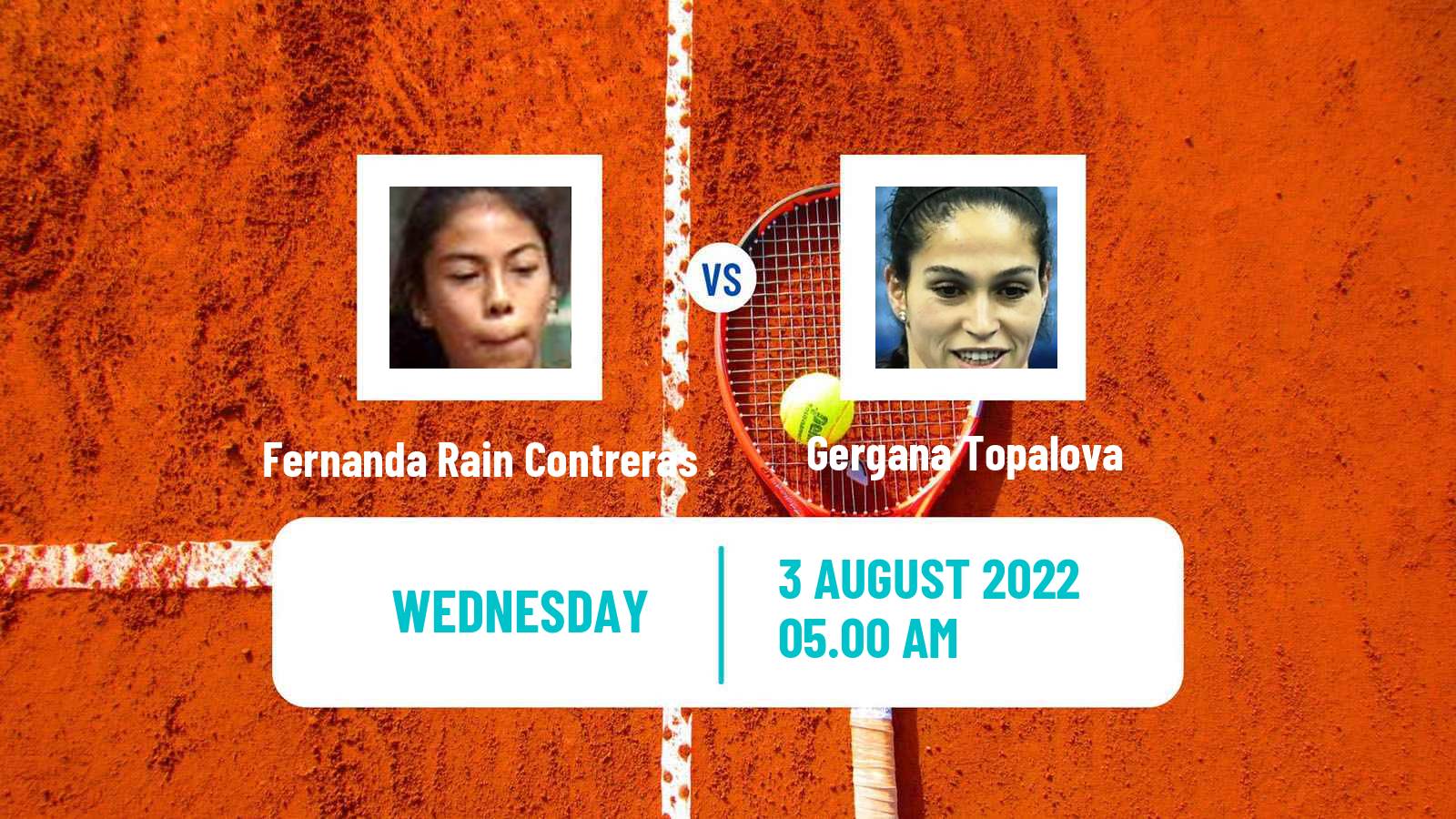 Tennis ITF Tournaments Fernanda Rain Contreras - Gergana Topalova