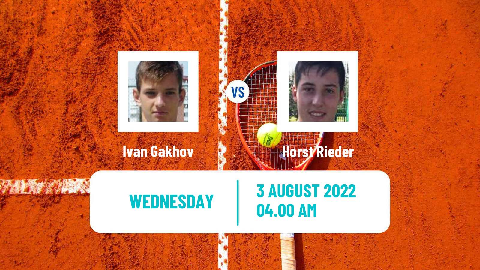 Tennis ITF Tournaments Ivan Gakhov - Horst Rieder