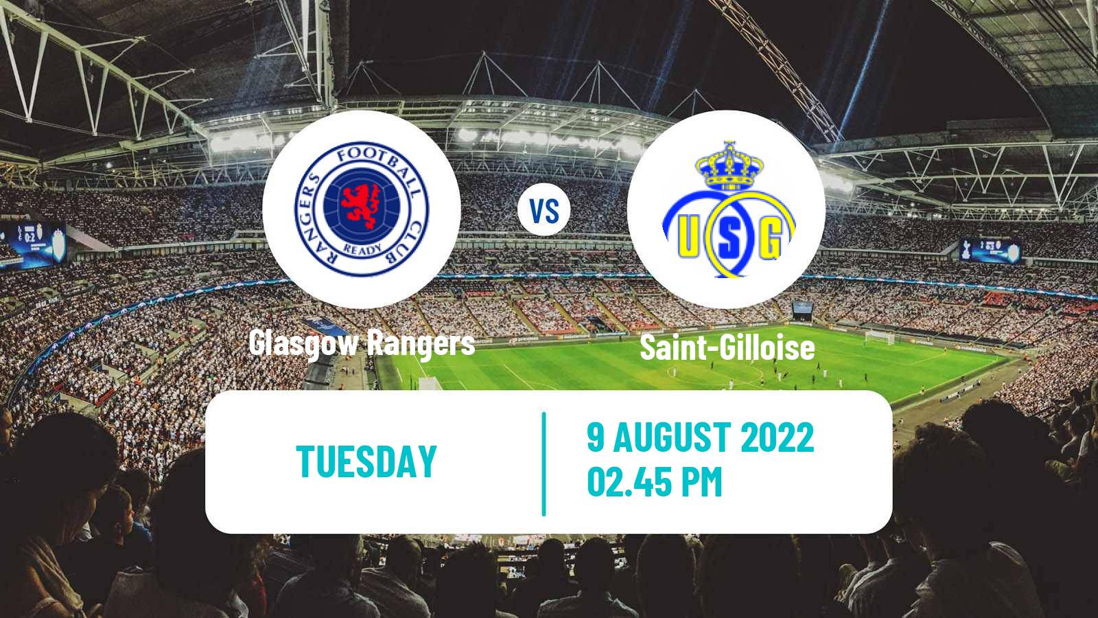 Soccer UEFA Champions League Glasgow Rangers - Saint-Gilloise