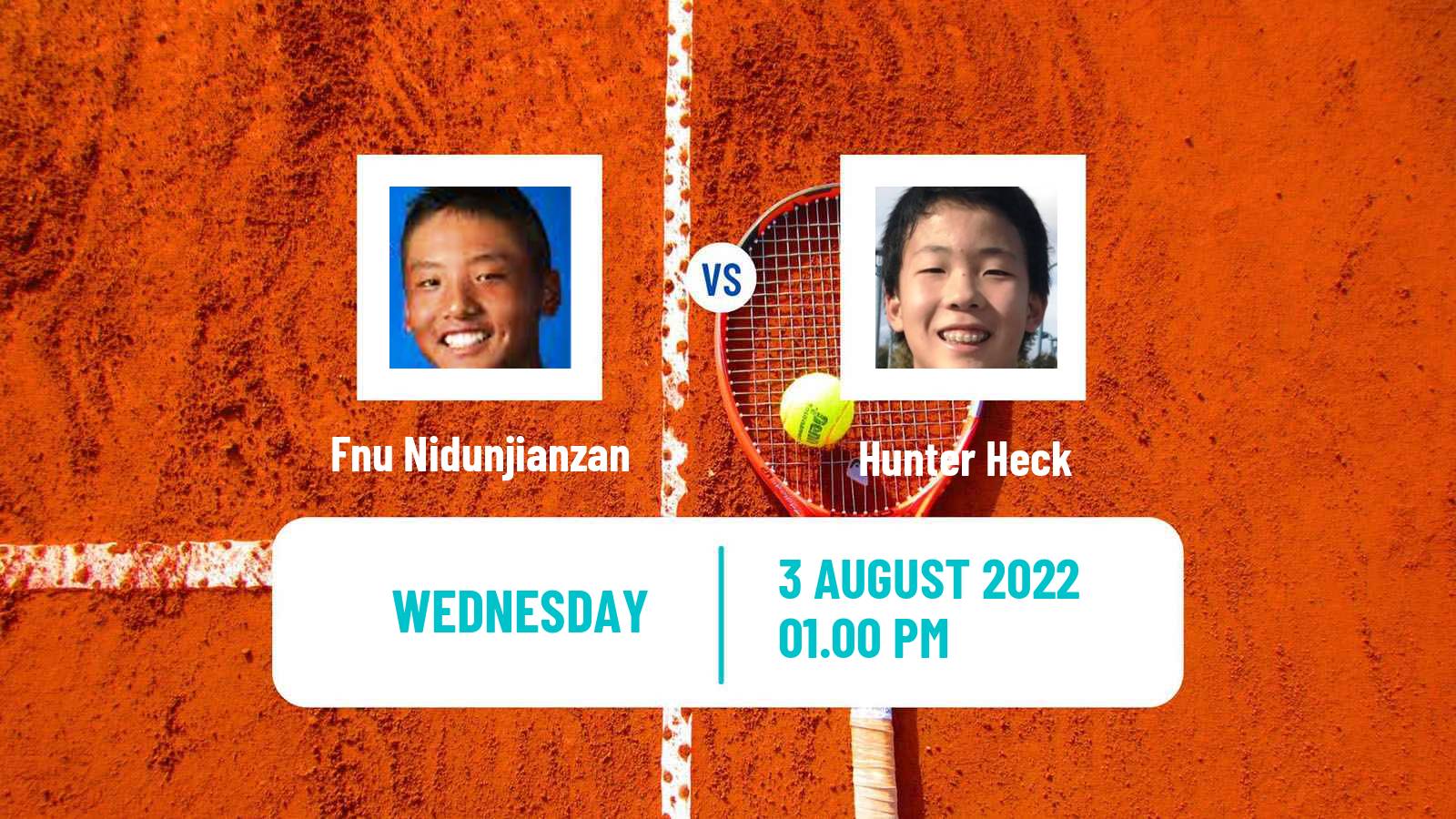 Tennis ITF Tournaments Fnu Nidunjianzan - Hunter Heck