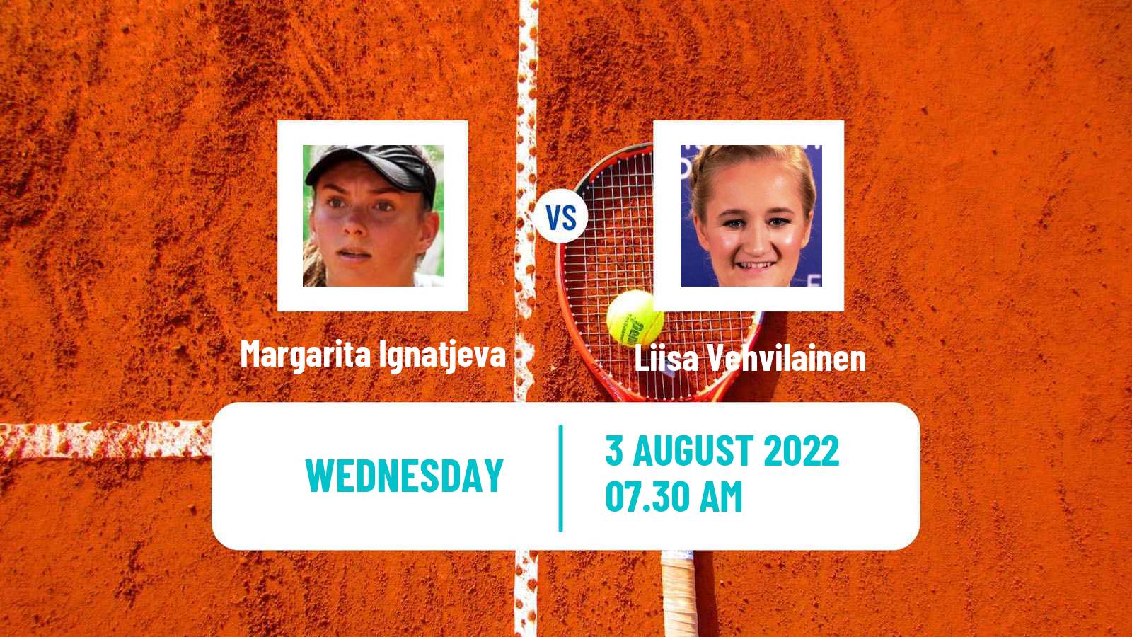 Tennis ITF Tournaments Margarita Ignatjeva - Liisa Vehvilainen