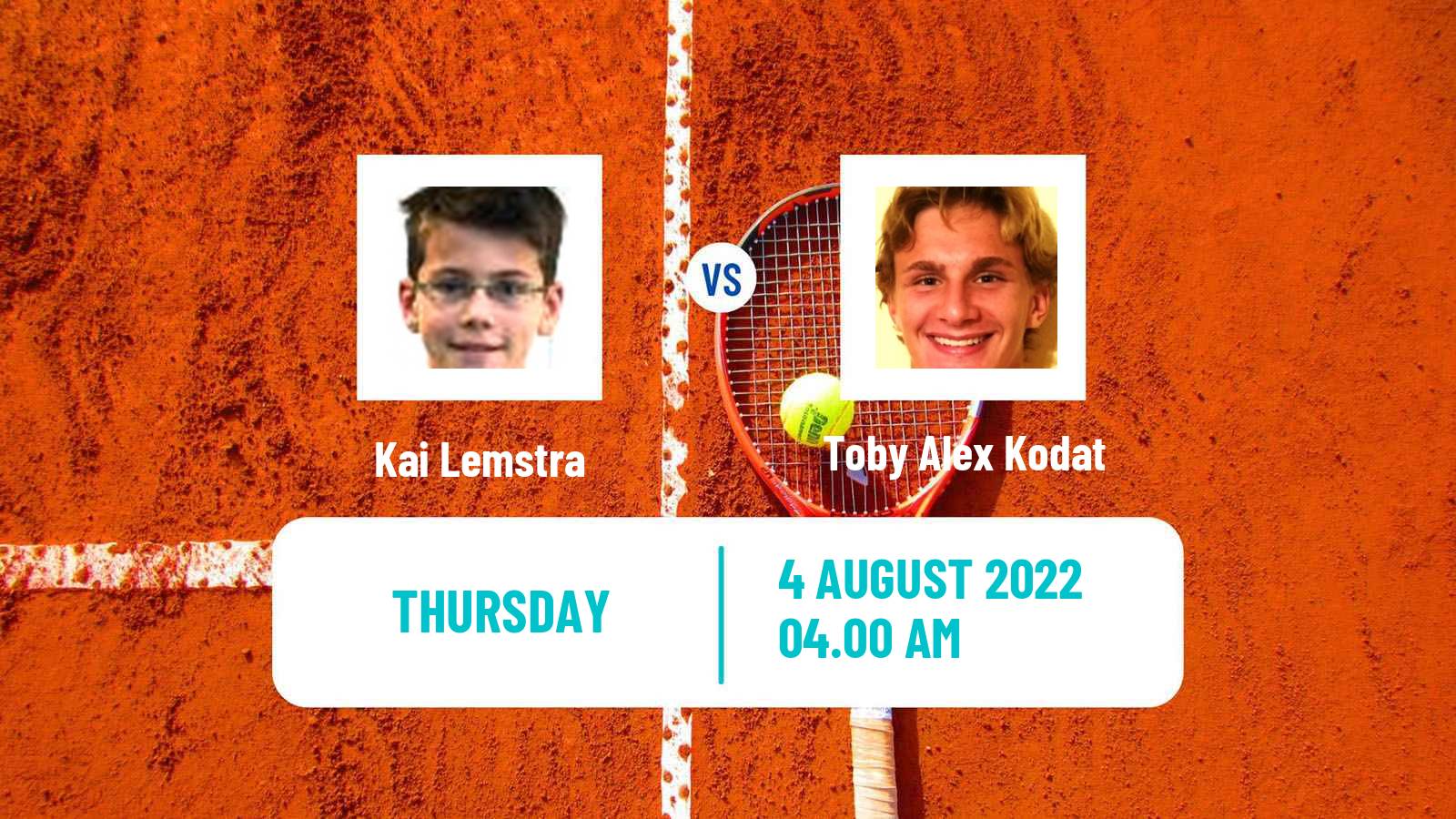 Tennis ITF Tournaments Kai Lemstra - Toby Alex Kodat