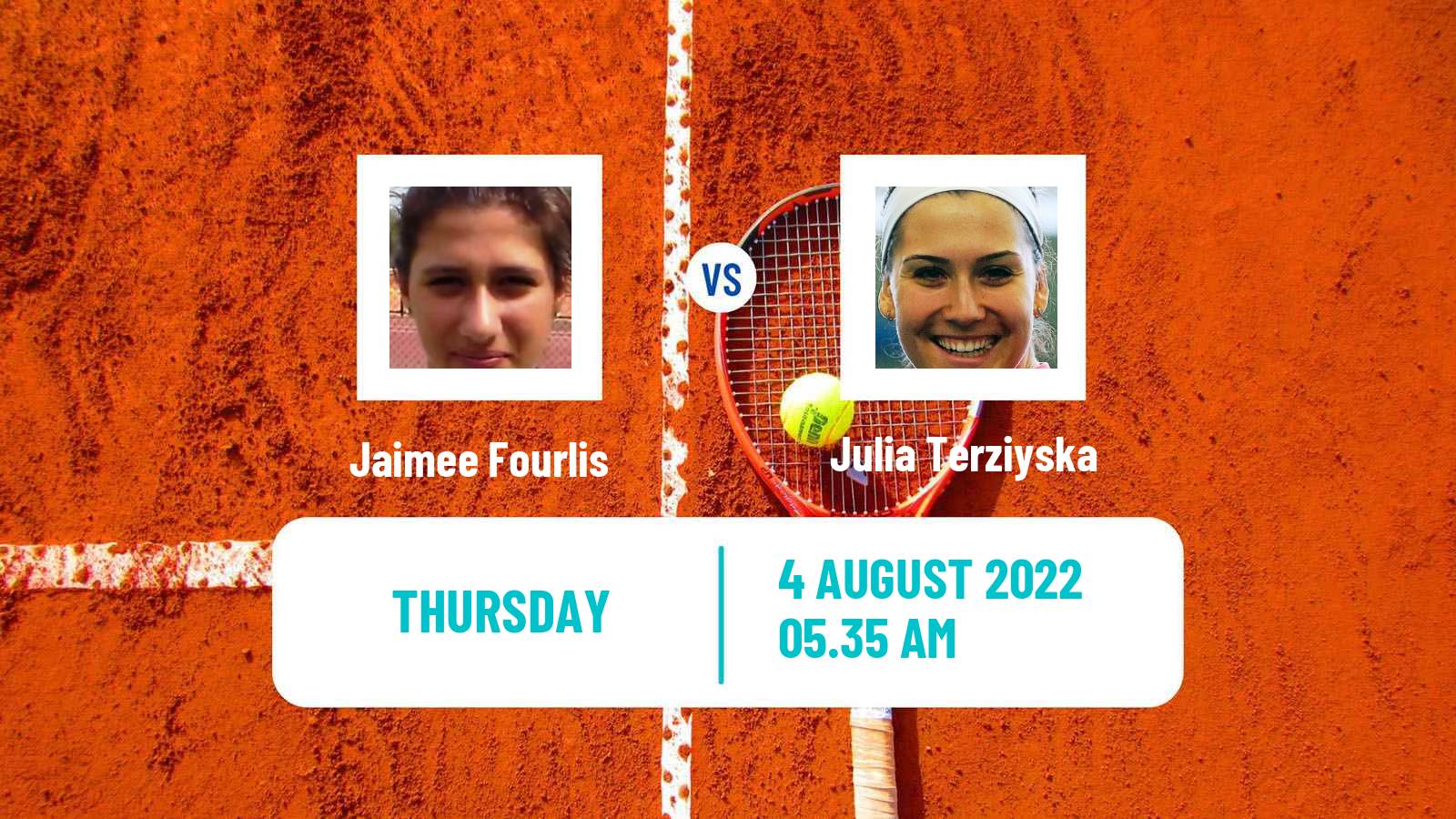 Tennis ITF Tournaments Jaimee Fourlis - Julia Terziyska