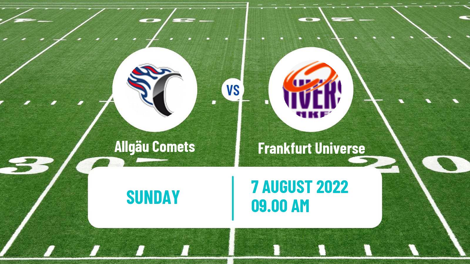 American football German GFL Allgäu Comets - Frankfurt Universe