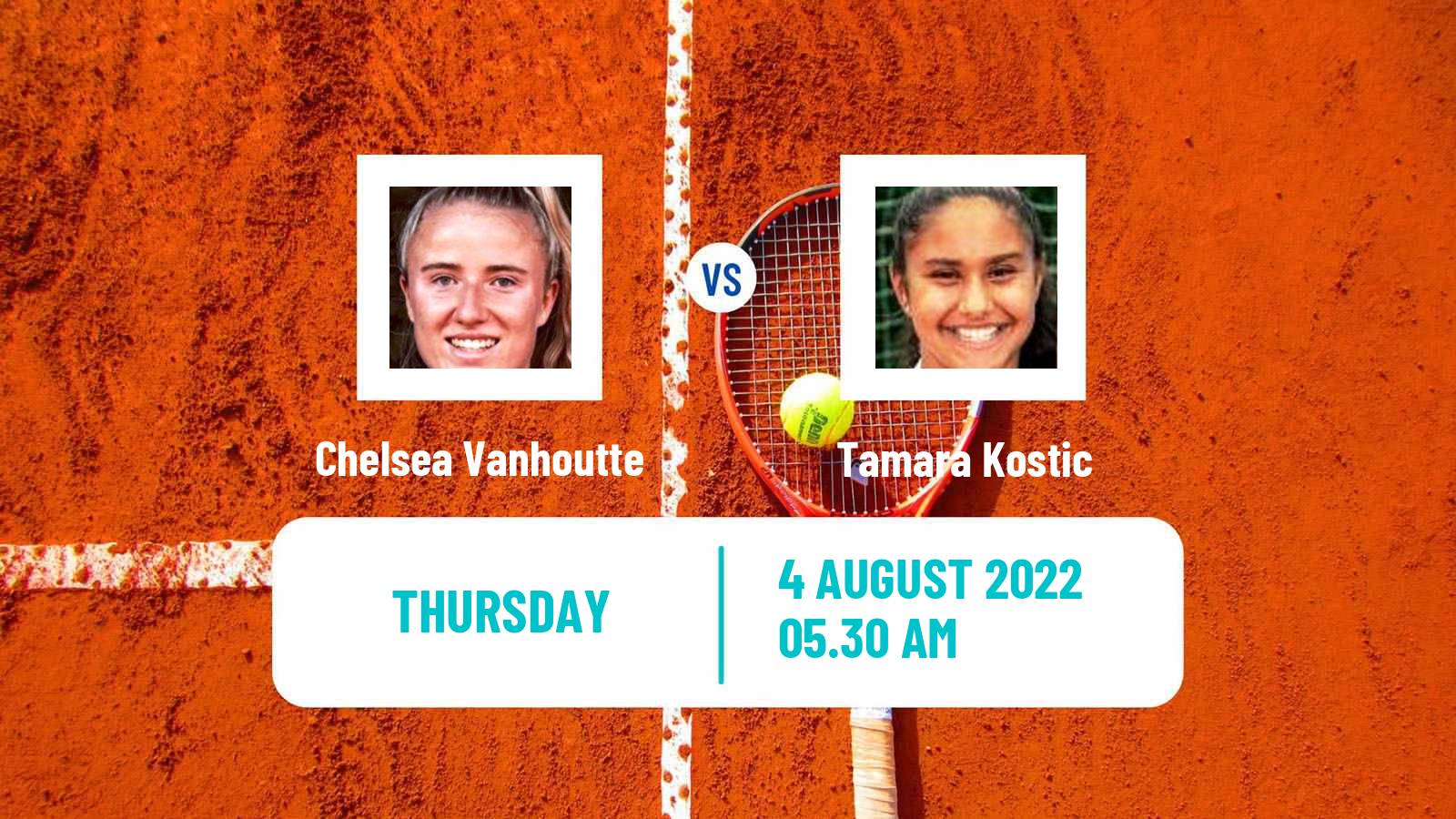 Tennis ITF Tournaments Chelsea Vanhoutte - Tamara Kostic