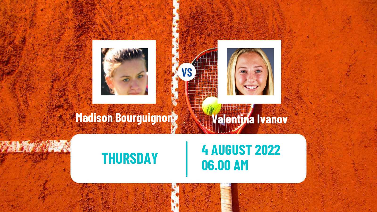 Tennis ITF Tournaments Madison Bourguignon - Valentina Ivanov