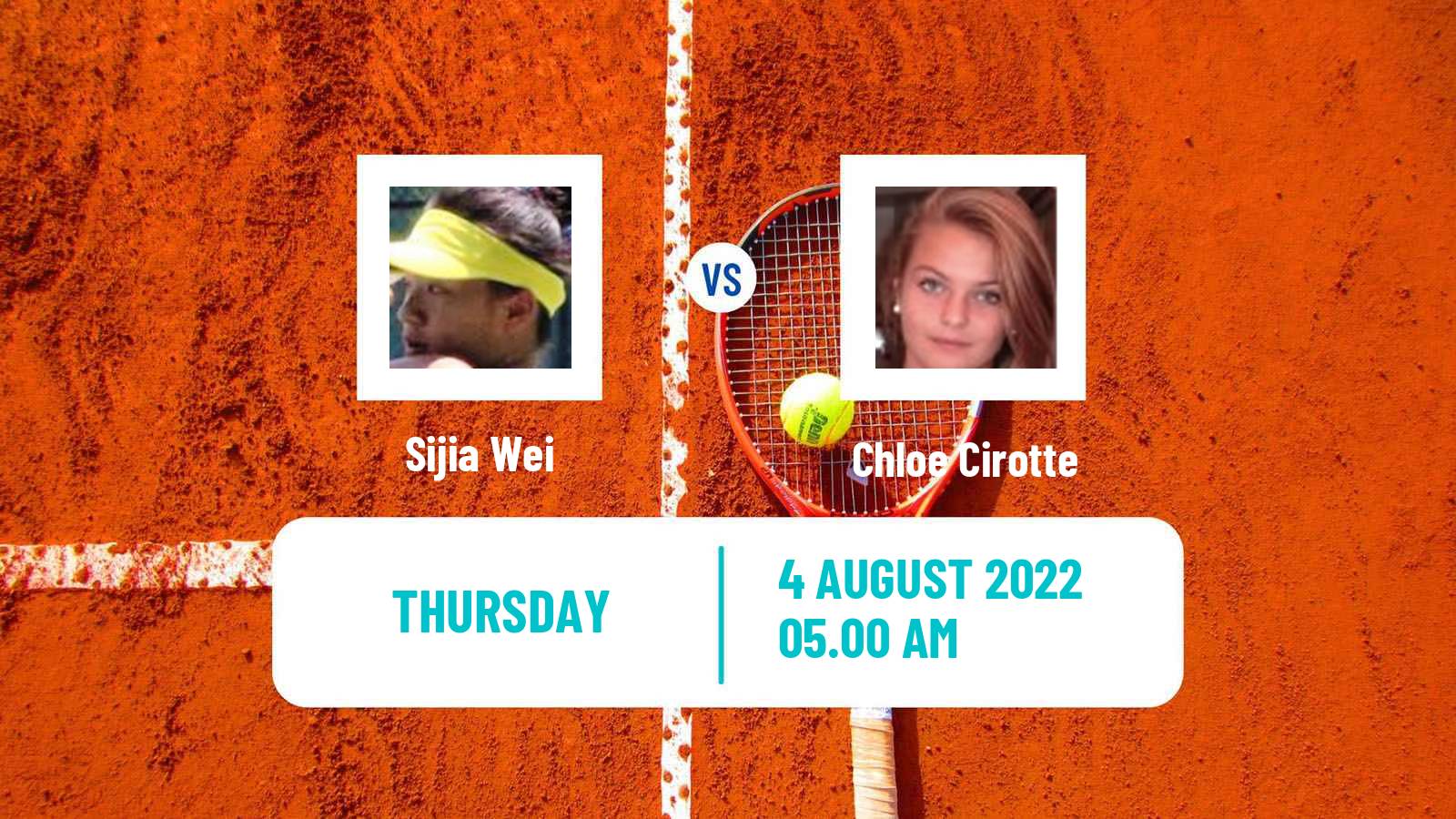 Tennis ITF Tournaments Sijia Wei - Chloe Cirotte