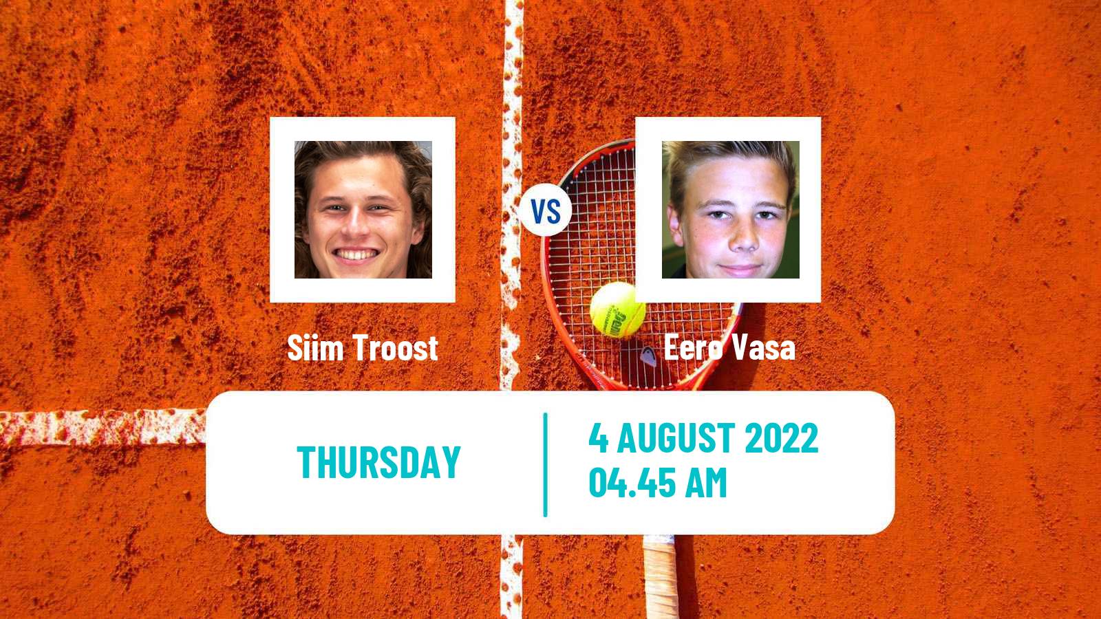 Tennis ITF Tournaments Siim Troost - Eero Vasa